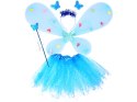 Niebieski świecący Kostium dla Małej wróżki Skrzydełka Motyl bal ZA4805 CR