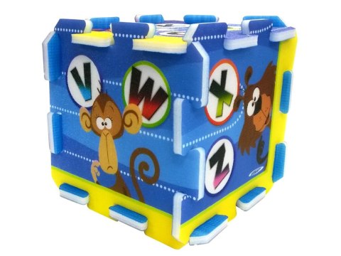 Puzzle piankowe - edukacyjna mata dla dzieci ALFABET dżungla 93x93cm ZA3148