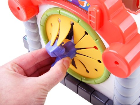 Interaktywny Domek kostka edukacyjna sorter klocki zwierzątka ZA3518