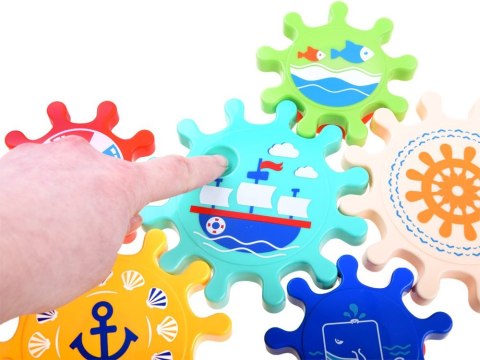 Zabawka do wody kolorowe Trybiki zębatka ZA3407