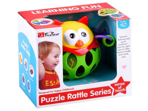 Grzechotka GRYZAK Sowa miękka zabawka ZA1283