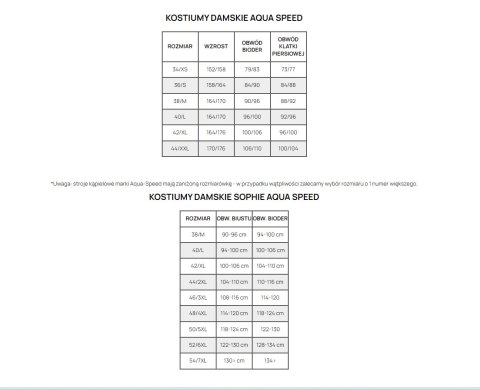 AQUASPEED STRÓJ KĄPIELOWY SOPHIE 48 CZARNY/CZERWONY