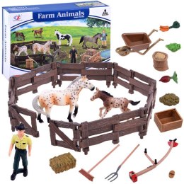 Figurki zestaw zwierząt Konie zagroda farma ZA2991