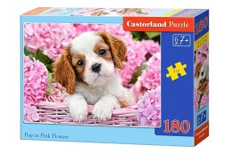 Puzzle 180 el. Pup in Pink Flowers