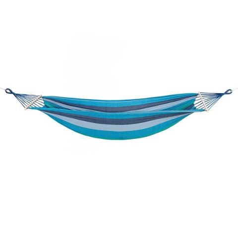 NILS NC9004 NIEBIESKI-CIEMNONIEBIESKI HAMAK Z DREWNIANĄ BELKA 70CM I METALOWYM UCHWYTEM NILS CAMP