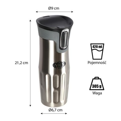 NILS NCC06 SREBRNY KUBEK TERMICZNY NILS CAMP