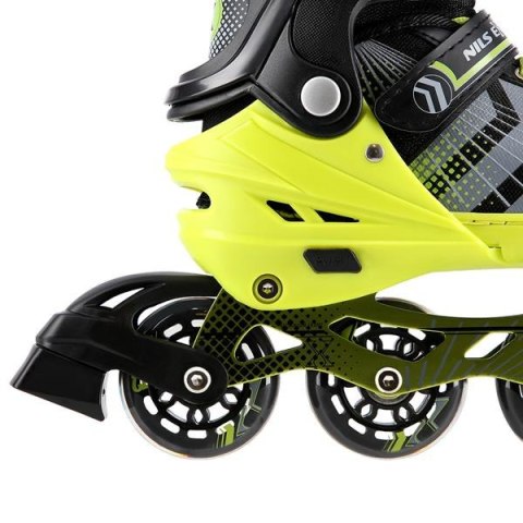 NILS EXTREME NH18192 4w1 CZARNO-ZIELONY ROZM.L(39-43) ŁYŻWOROLKI Z WYM. PŁ. HOKEJOWĄ NILS EXTREME