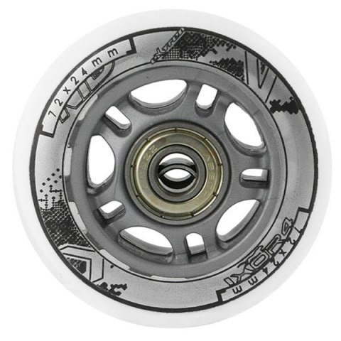 NILS EXTREME PU 72x24 82A BIAŁE (4 szt.) + ABEC-7 (8 szt.) ZESTAW NILS EXTREME