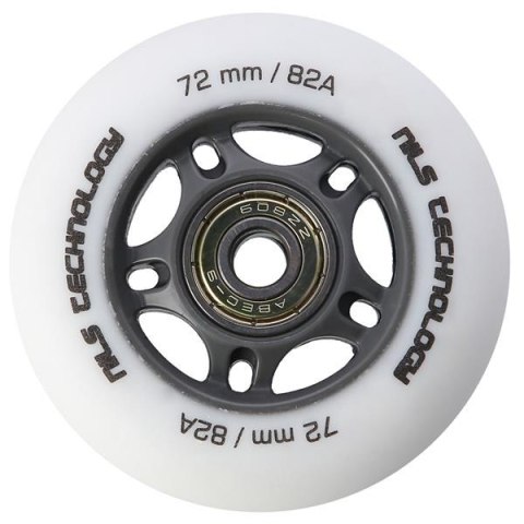 NILS EXTREME PU 72x24 82A BIAŁE MATOWE (4 szt.) + ABEC-9 (8 szt.) ZESTAW NILS EXTREME