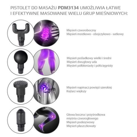 HMS PDM3134I GOLD PISTOLET DO MASAŻU HMS