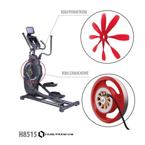 HMS PREMIUM H5815 TRENAŻER ELIPTYCZNY MAGNETYCZNO-POWIETRZNY SEMI COMMERCIAL HMS PREMIUM