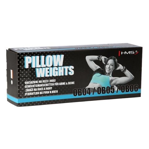 HMS OB04 BLUE OBCIĄŻNIKI DO ĆWICZEŃ NA KOSTKI I NADGARSTKI 2 x 1KG HMS