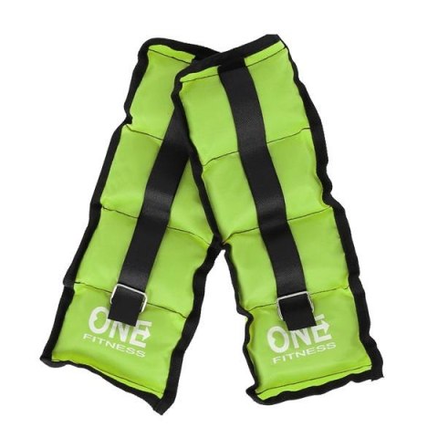ONE FITNESS WW01 GREEN OBCIĄŻNIKI 2 x 0.7 KG ONE FITNESS