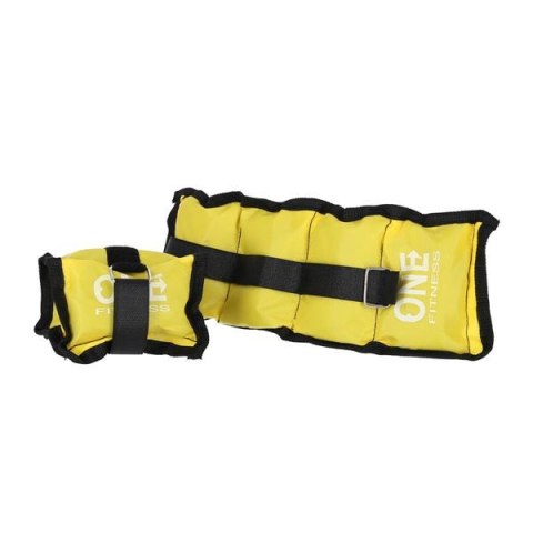 ONE FITNESS WW01 YELLOW OBCIĄŻNIKI 2 x 0.7 KG ONE FITNESS