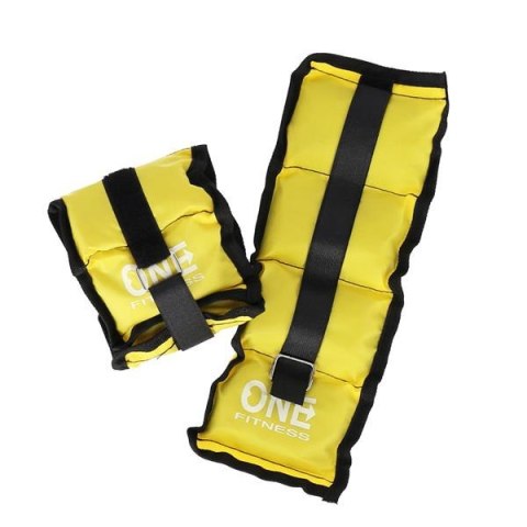 ONE FITNESS WW01 YELLOW OBCIĄŻNIKI 2 x 0.7 KG ONE FITNESS