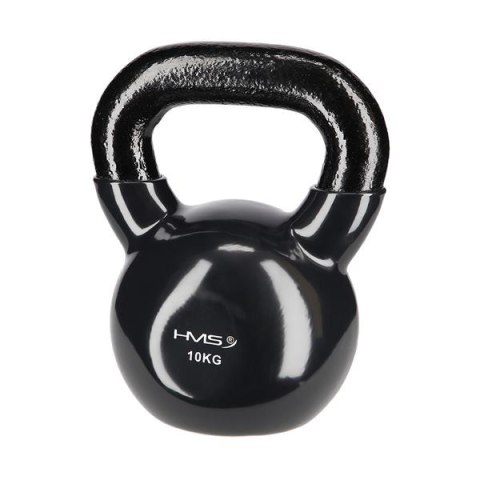 HMS KNV10 BLACK KETTLEBELL ŻELIWNY POKRYTY WINYLEM HMS