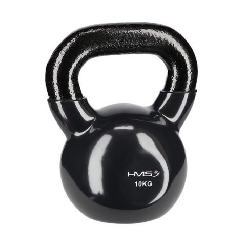 HMS KNV10 BLACK KETTLEBELL ŻELIWNY POKRYTY WINYLEM HMS