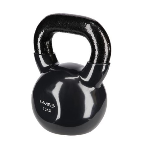 HMS KNV10 BLACK KETTLEBELL ŻELIWNY POKRYTY WINYLEM HMS