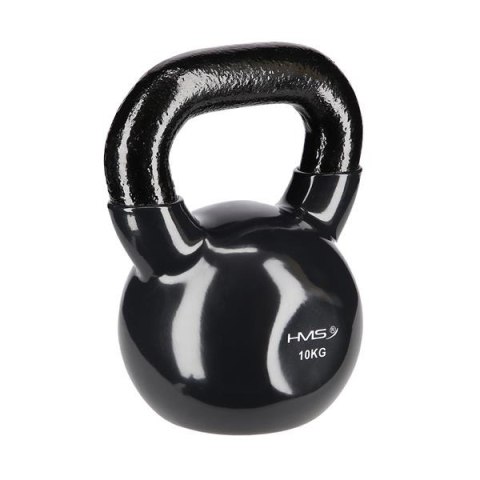 HMS KNV10 BLACK KETTLEBELL ŻELIWNY POKRYTY WINYLEM HMS