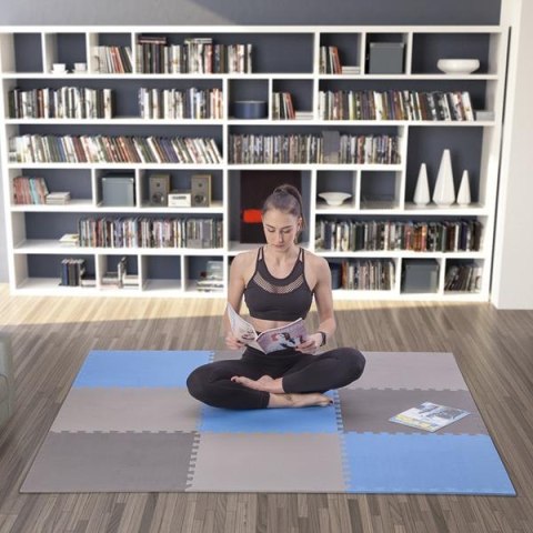 ONE FITNESS MP10 MATA PUZZLE MULTIPACK BLUE-GREY 9 ELEMENTÓW 10MM ONE FITNESS