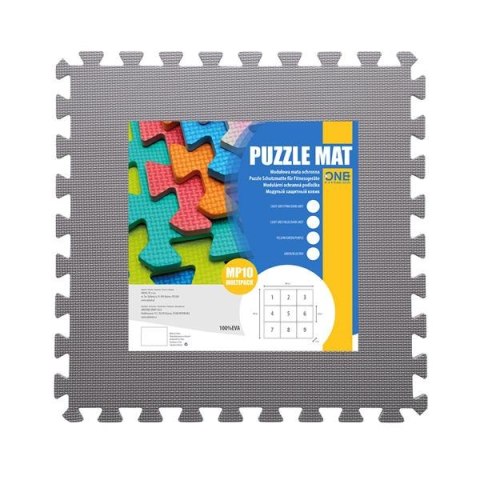 ONE FITNESS MP10 MATA PUZZLE MULTIPACK BLUE-GREY 9 ELEMENTÓW 10MM ONE FITNESS