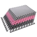 ONE FITNESS MP10 MATA PUZZLE MULTIPACK PINK-GREY 9 ELEMENTÓW 10MM ONE FITNESS