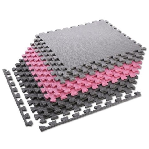 ONE FITNESS MP10 MATA PUZZLE MULTIPACK PINK-GREY 9 ELEMENTÓW 10MM ONE FITNESS