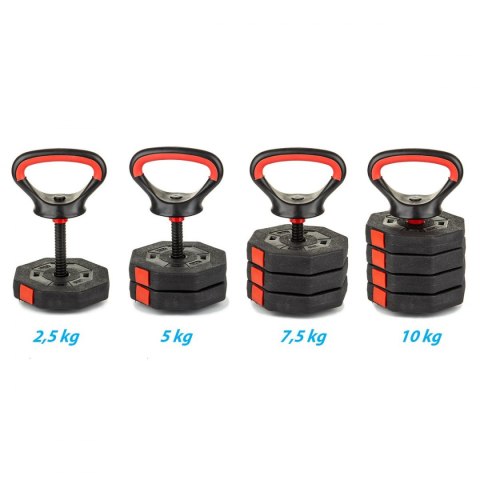 HANTLA KOMPOZYTOWA KETTLEBELL 10KG (4x2,5KG) EB FIT