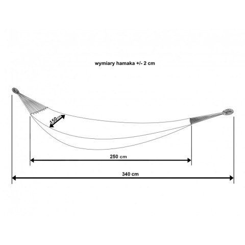 HAMAK OGRODOWY 2 OSOBOWY XXL 250x150CM Z POKROWCEM NIEBIESKI