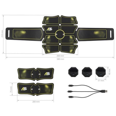 HMS ABS MASTER PRO SUPER ELEKTROSTYMULATOR MIĘŚNI HMS