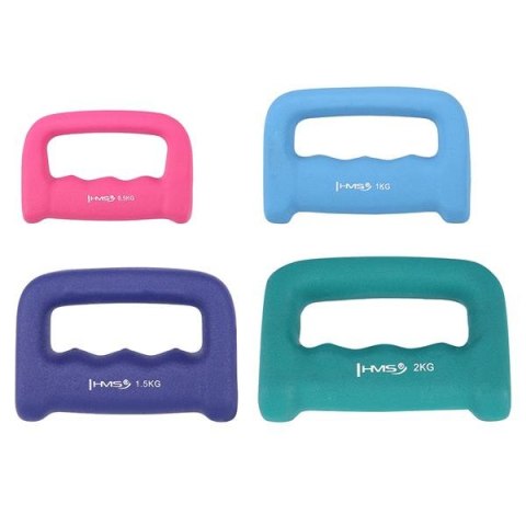 HMS CK10 KASTET LIGHT BLUE CIĘŻAREK ŻELIWNY POKRYTY NEOPRENEM 1.0 KG HMS