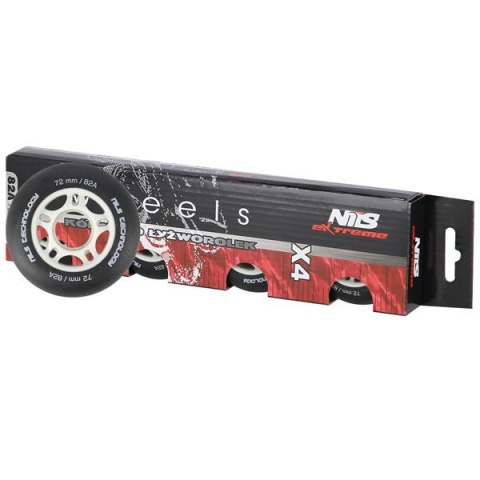 NILS EXTREME PU 72x24 82A CZARNE MATOWE KÓŁKA (4 szt.) NILS EXTREME