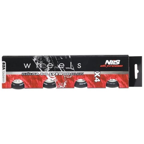 NILS EXTREME PU 72x24 82A CZARNE MATOWE KÓŁKA (4 szt.) NILS EXTREME