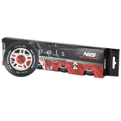 NILS EXTREME PU 76x24 82A CZARNE MATOWE KÓŁKA (4 szt.) NILS EXTREME