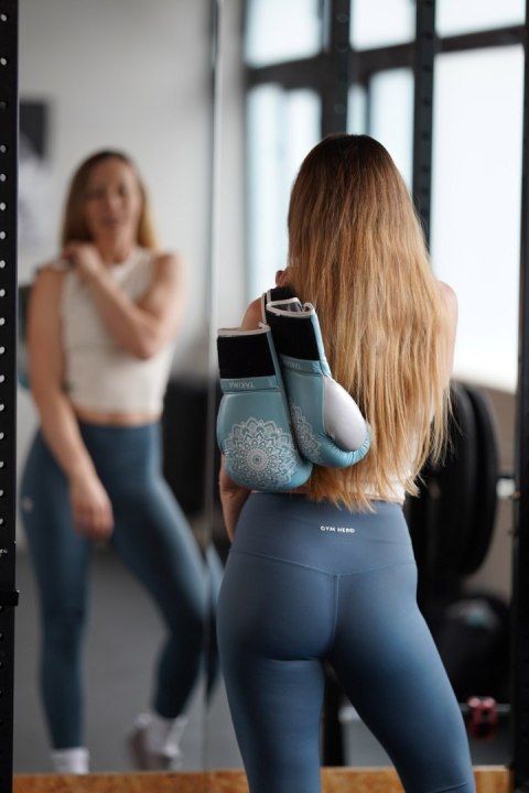 Rękawice kobiece MANDALA BLUE/GREY