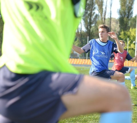 Znacznik piłkarski niebieski, oznacznik