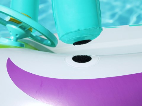 Bestway Dmuchany Ponton z daszkiem ŁÓDKA z dnem Kierownica + klakson 34149