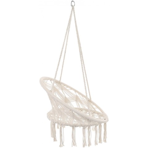 HAMAK AŻUROWY FOTEL WISZĄCY BOCIANIE GNIAZDO 80x60CM BIAŁY NEW STYL