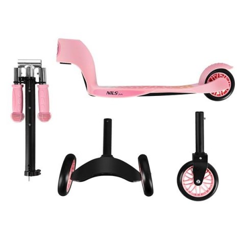NILS FUN HLB202 2w1 PINK HULAJNOGA DZIECIĘCA NILS FUN