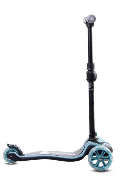 Rowerek biegowy hulajnoga deskorolka Flash 3 w 1 z kołami LED - pastelowy niebieski