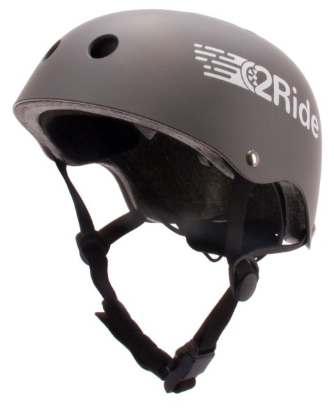Kask rowerowy dla dzieci TRACKER - Love 2 RIDE, rozm. S, 50-54 cm z lampką LED i klipsem magnetycznym Graphite
