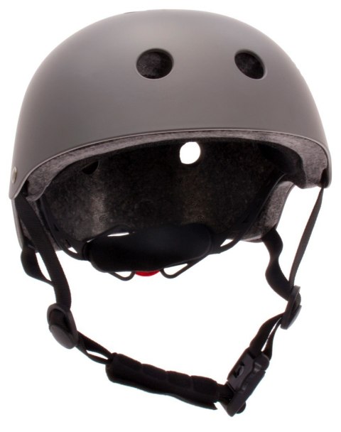 Kask rowerowy dla dzieci TRACKER - Love 2 RIDE, rozm. S, 50-54 cm z lampką LED i klipsem magnetycznym Graphite