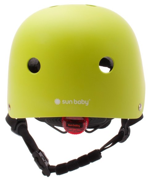 Kask rowerowy dla dzieci TRACKER - Love 2 RIDE, rozm. S, 50-54 cm z lampką LED i klipsem magnetycznym Lime
