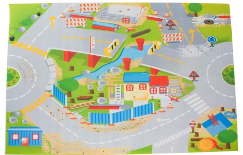 Mata na podłogę dla dzieci Construction Site z autkami 120x80 cm