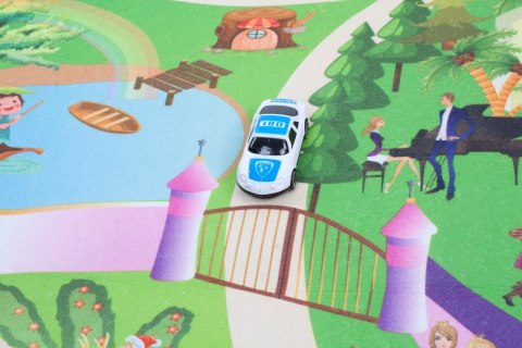 Mata na podłogę dla dziecka Castle z autkami 120x80 cm