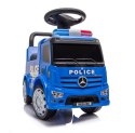 Pojazd jeździk dla dziecka na roczek, pchacz Mercedes Antos Policja dźwięki niebieski