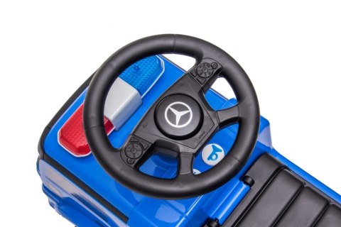 Pojazd jeździk dla dziecka na roczek, pchacz Mercedes Antos Policja dźwięki niebieski