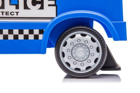 Pojazd jeździk dla dziecka na roczek, pchacz Mercedes Antos Policja dźwięki niebieski