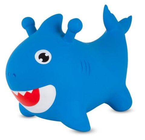 Skoczek gumowy dla dzieci REKIN BABY SHARK 62 cm niebieski do skakania z pompką