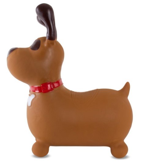 Skoczek gumowy dla dzieci REKSIO 60 cm brązowy do skakania z pompką